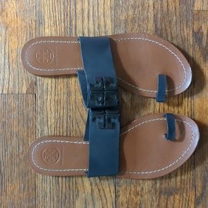 Navy Tory Burch sandals